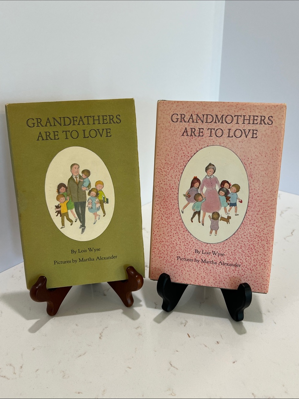 Vintage 1967 Grandmothers & Grandfathers Are to Love Lois Wyse 2 Book Set